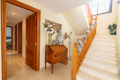 A image of a corridor and staircase inside a villa along the costa del sol