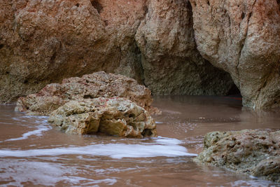 Rock formations in sea