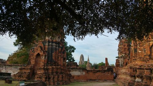 Ruins of temple against sky