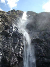 Scenic view of waterfall