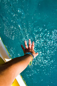 Low section of people in swimming pool