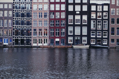 Reflection of building in river