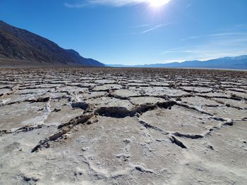 Scenic view of desert against sky