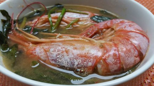 Close-up of seafood in plate