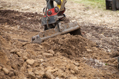 Old working at construction site