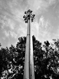 Low angle view of sculpture against sky