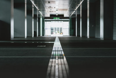 Empty corridor in building