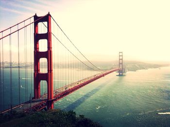 Golden gate bridge against sky