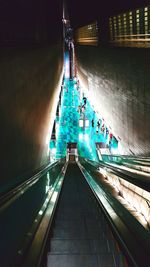 View of illuminated tunnel