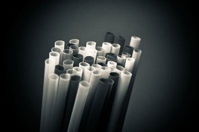 Close-up of objects over black background