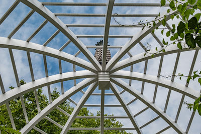 Low angle view of skylight