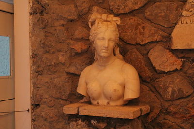 Close-up of statue in museum