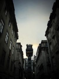 Low angle view of skyscrapers against sky