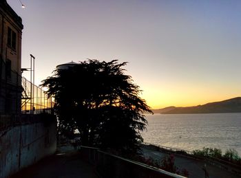 Scenic view of road at sunset