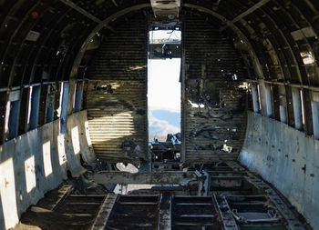 Interior of abandoned building