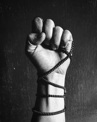 Close-up of cropped hand