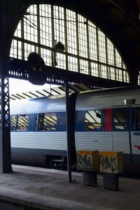 Train at railroad station