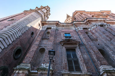 Low angle view of historical building against sky