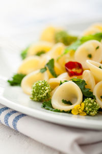Close-up of salad served in plate