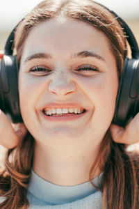 Close-up of young woman