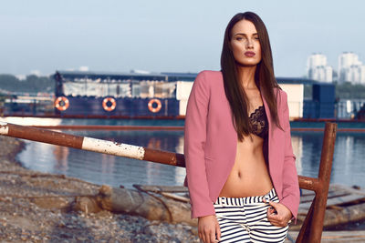 Portrait of young woman