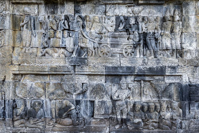 Full frame shot of carving on wall