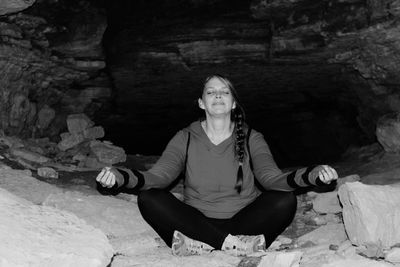 Meditation black and white