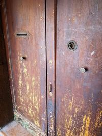 Full frame shot of rusty metal door