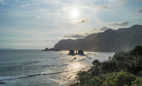 Scenic view of sea against sky