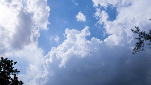 Low angle view of cloudy sky