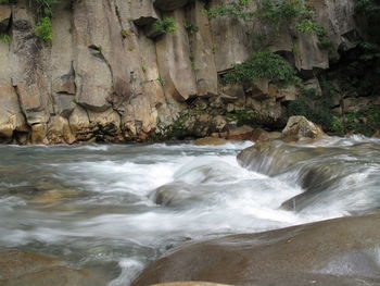 River flowing through rocks