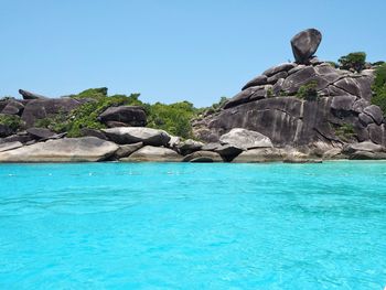 Swimming pool in sea