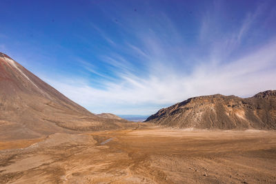 Scenic view of arid landscape against sky