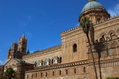 Low angle view of historical building cathedral of palermo 