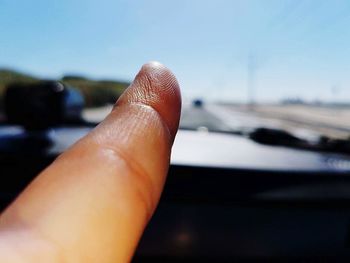 Close-up of human hand