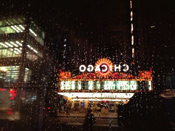 Illuminated city at night