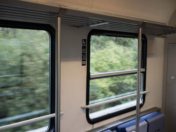 Train seen through window