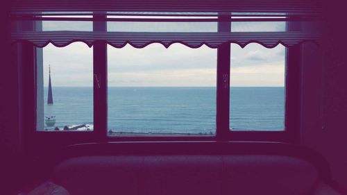 Sea seen through window