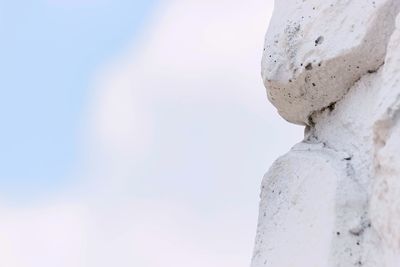 Low angle view of statue against sky