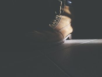 Low section of person on floor