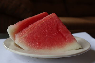 Close-up of ice cream in plate