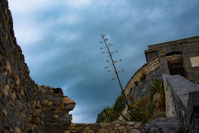 Low angle view of buildings against sky