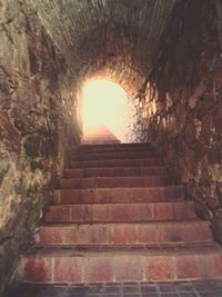 Staircase in tunnel