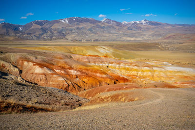 Scenic view of desert against sky