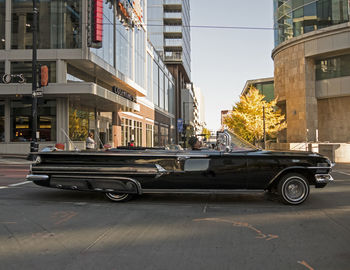 Cars parked in front of building