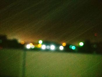 Defocused lights at night