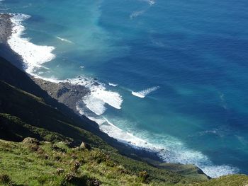 High angle view of seascape