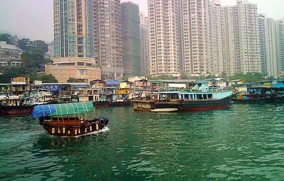 Boats in river