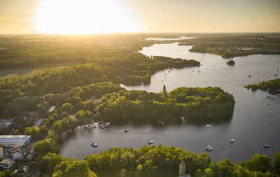 Scenic view of river against sky