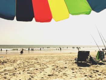 People enjoying at beach